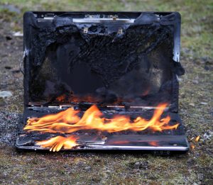 exploding laptop battery fire; exploding battery lawyer